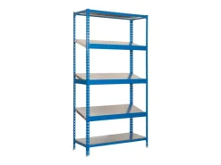 PROREGAL Schrägbodenregal Dowa Stecksystem HxBxT 200 x 100 x 40 cm Fachlast 200 kg Blau