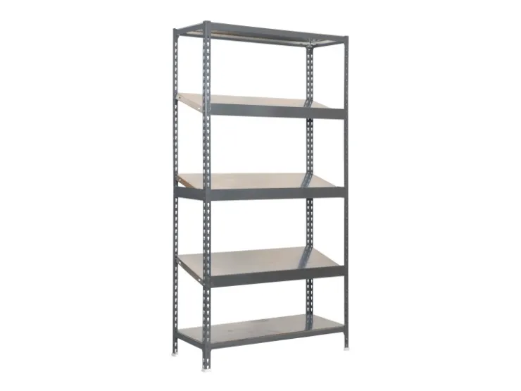 PROREGAL Schrägbodenregal Dowa Stecksystem HxBxT 200 x 100 x 40 cm Fachlast 200 kg Grau* Büroregale