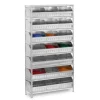 PROREGAL Schüttgutregal Schraubsystem Grundregal HxBxT 185 x 100 x 30 cm 8 Ebenen Fachlast 60 kg 21 Schüttgutfächer Verzinkt