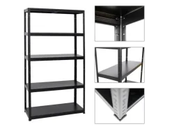 PROREGAL Schwerlastregal Steel Eagle HxBxT 180 x 100 x 40 cm Fachlast 130 kg* Regale Schwarz|Schwerlastregal