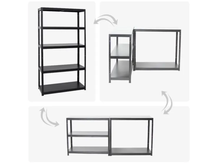 PROREGAL Schwerlastregal Steel Eagle HxBxT 180 x 100 x 40 cm Fachlast 130 kg* Regale Schwarz|Schwerlastregal