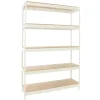 PROREGAL Schwerlastregal Wood Yeti Light Five HxBxT 200 x 100 x 60 cm Fachlast 300 kg Weiß* Regalsysteme