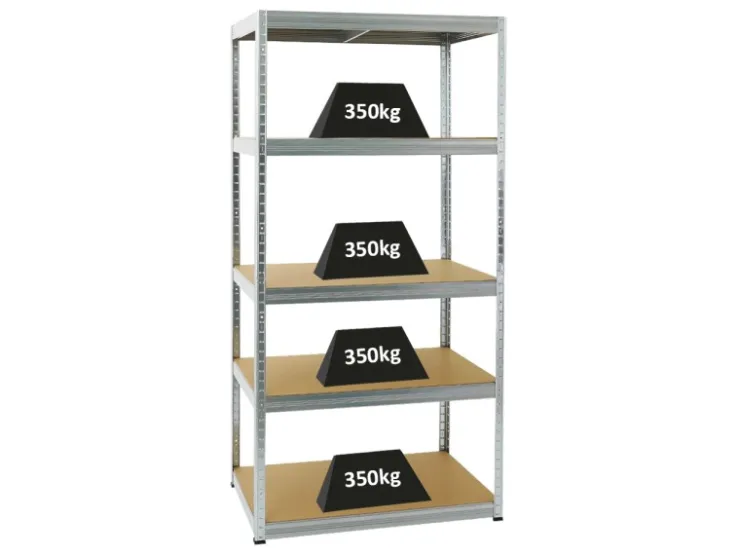 PROREGAL Schwerlastregal Slim Elephant M HxBxT 180 x 90 x 60 cm 5 Ebenen Fachlast 350 kg