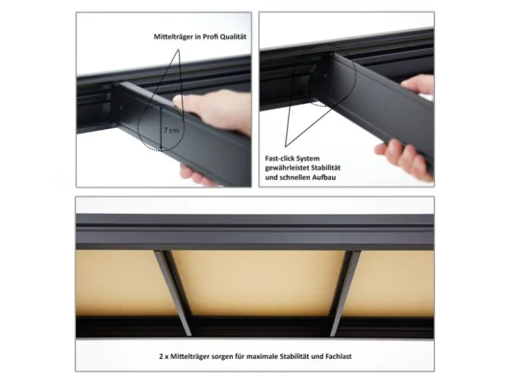 PROREGAL Schwerlastregal Dino 180x240x60 cm Fachlast 450kg Schwarz
