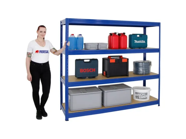PROREGAL Schwerlastregal Dino HxBxT 180 x 200 x 60 cm Fachlast 500 kg