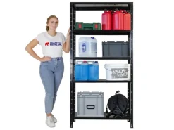PROREGAL Schwerlastregal Ares HxBxT 180x90x40cm 5 Stahlplatten-Ebenen Fachlast 125 kg