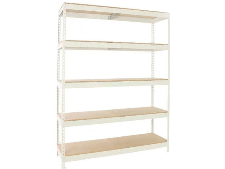 PROREGAL Schwerlastregal Extrem Wood Yeti Five HxBxT 300 x 150 x 75 cm Fachlast 400 kg Weiß* Regalsysteme
