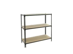 PROREGAL Schwerlastregal Baby Muli HxBxT 90 x 120 x 50 cm 3 Fachböden Fachlast 200 kg Anthrazit* Schwerlastregal