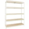 PROREGAL Schwerlastregal Wood Beast Five HxBxT 200 x 210 x 45 cm Fachlast 500 kg Weiß