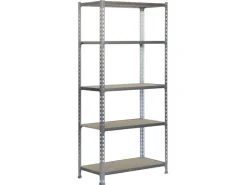 PROREGAL Schwerlastregal Big Muli HxBxT 200 x 100 x 40 cm 5 Fachböden Fachlast 150 kg Verzinkt