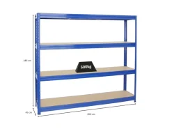PROREGAL Schwerlastregal Dino HxBxT 180 x 200 x 45 cm Fachlast 500 kg* Schwerlastregal|Kellerregale