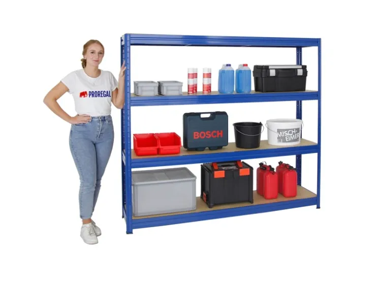 PROREGAL Schwerlastregal Dino HxBxT 180 x 200 x 45 cm Fachlast 500 kg* Schwerlastregal|Kellerregale