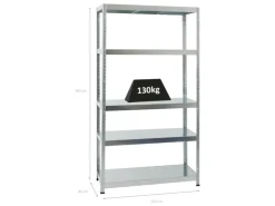 PROREGAL Schwerlastregal Steel Eagle HxBxT 180 x 100 x 40 cm Fachlast 130 kg