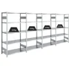PROREGAL Schwerlastregal Silver Mamba Made In Germany  HxBxT 200 x 400 x 50 cm 5 Ebenen Je 150 kg Fachlast  Verzinkt* Schwerlastregal