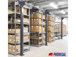 PROREGAL Schwerlastregal Silver Mamba Made In Germany HxBxT 200 x 400 x 50 cm 5 Ebenen Je 150 kg Fachlast Verzinkt* Schwerlastregal