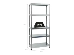 PROREGAL Schwerlastregal Steel Eagle HxBxT 180 x 80 x 40 cm Fachlast 130 kg