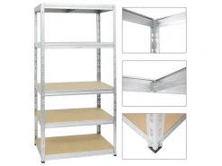 PROREGAL Schwerlastregal Tiger HxBxT 180 x 90 x 60 cm Fachlast 265 kg 5-Ebenen* Schwerlastregal