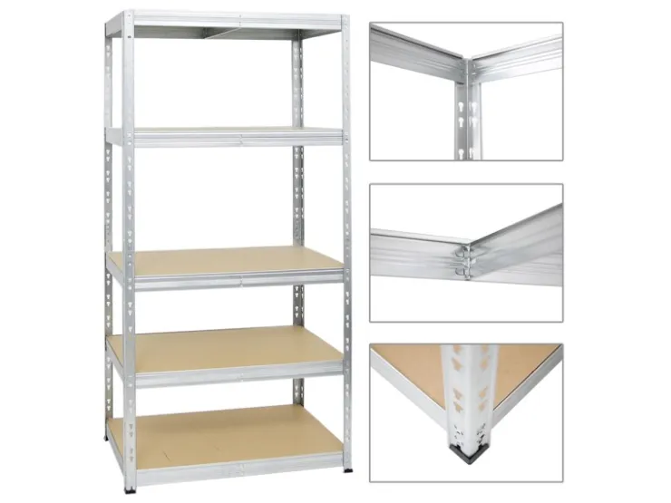 PROREGAL Schwerlastregal Tiger HxBxT 180 x 90 x 60 cm Fachlast 265 kg 5-Ebenen* Schwerlastregal