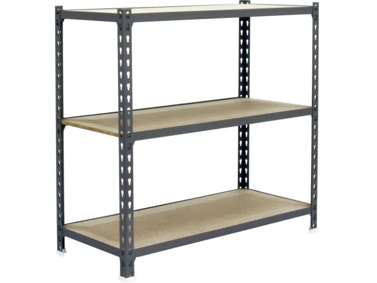 PROREGAL Schwerlastregal Baby Muli HxBxT 90 x 80 x 40 cm 3 Fachböden Fachlast 150 kg Grau* Schwerlastregal