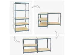 PROREGAL Schwerlastregal Tiger HxBxT 180 x 90 x 60 cm Fachlast 265 kg 5-Ebenen