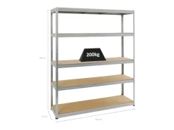 PROREGAL Schwerlastregal Giant Elephant HxBxT 180 x 150 x 45 cm Fachlast 200 kg