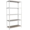 PROREGAL Schwerlastregal Muli HxBxT 180 x 80 x 40 cm 5 Fachböden Fachlast 150 kg Weiß* Kellerregale|Regal Weiß
