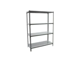 PROREGAL Schwerlastregal Mid Metal Shark HxBxT 150 x 80 x 40 cm Fachlast 180 kg Anthrazit-Verzinkt* Metallregale