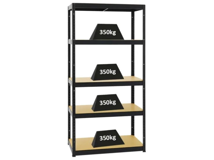 PROREGAL Schwerlastregal Slim Elephant S HxBxT 180 x 90 x 45 cm 5 Ebenen Fachlast 350 kg