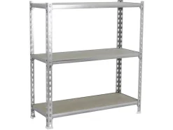 PROREGAL Schwerlastregal Small Muli HxBxT 100 x 110 x 30 cm 3 Fachböden Fachlast 200 kg Verzinkt