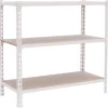 PROREGAL Schwerlastregal Small Muli HxBxT 100 x 100 x 40 cm 3 Fachböden Fachlast 150 kg Weiß* Schwerlastregal