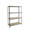 PROREGAL Schwerlastregal Mid Muli HxBxT 150 x 80 x 50 cm 4 Fachböden Fachlast 150 kg Anthrazit* Metallregale|Kellerregale