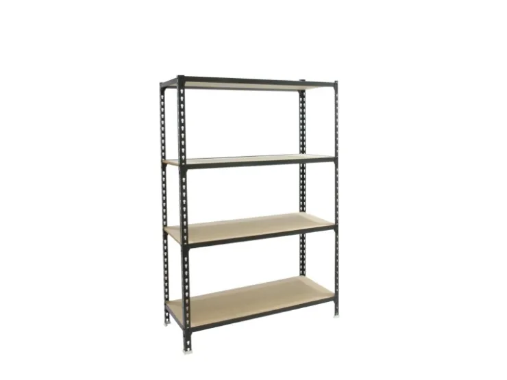 PROREGAL Schwerlastregal Mid Muli HxBxT 150 x 80 x 50 cm 4 Fachböden Fachlast 150 kg Anthrazit* Metallregale|Kellerregale