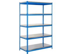 PROREGAL Schwerlastregal Metal Yeti Light Five HxBxT 200 x 100 x 60 cm Fachlast 300 kg Blau
