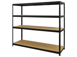 PROREGAL Schwerlastregal Giant Elephant HxBxT 160 x 180 x 60 cm Fachlast 200kg Schwarz* Kellerregale|Regale Schwarz