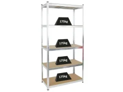 PROREGAL Schwerlastregal Giant Ragnar HxBxT 200 x 100 x 50 cm Fachlast 175 kg Verzinkt* Metallregale|Schwerlastregal