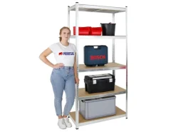 PROREGAL Schwerlastregal Giant Ragnar HxBxT 200 x 100 x 50 cm Fachlast 175 kg Verzinkt* Metallregale|Schwerlastregal
