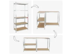 PROREGAL Schwerlastregal Giant Ragnar HxBxT 200 x 100 x 50 cm Fachlast 175 kg Verzinkt* Metallregale|Schwerlastregal