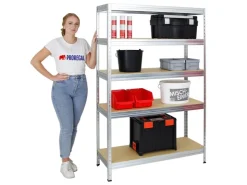 PROREGAL Schwerlastregal Rivet HxBxT 180 x 120 x 45 cm Fachlast 250 kg Innovatives Stecksystem