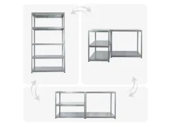 PROREGAL Schwerlastregal Steel Eagle HxBxT 180x100x60cm Fachlast 130kg Verzinkt* Schwerlastregal