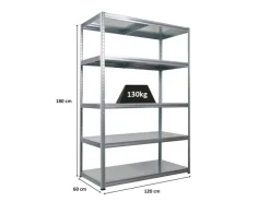 PROREGAL Schwerlastregal Steel Eagle HxBxT 180x120x60cm Fachlast 130kg Verzinkt* Schwerlastregal