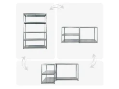 PROREGAL Schwerlastregal Steel Eagle HxBxT 180x120x60cm Fachlast 130kg Verzinkt* Schwerlastregal