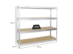 PROREGAL Schwerlastregal Dino HxBxT 180 x 200 x 60 cm Fachlast 500 kg* Schwerlastregal