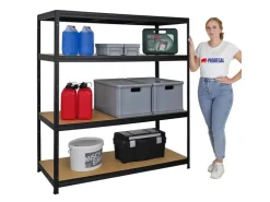 PROREGAL Schwerlastregal Giant Elephant HxBxT 160 x 150 x 60 cm Fachlast 200 kg* Regale Schwarz|Schwerlastregal