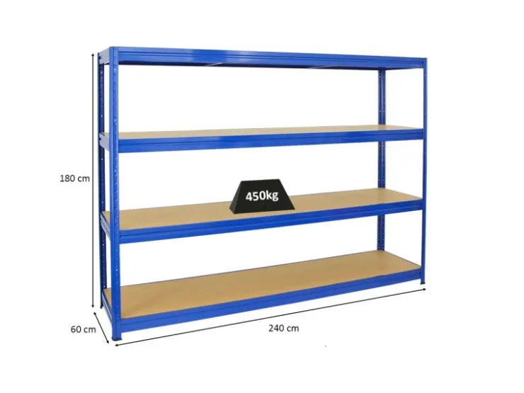 PROREGAL Schwerlastregal Dino HxBxT 180 x 240 x 60 cm Fachlast 450 kg