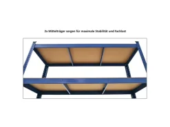 PROREGAL Schwerlastregal Ragnar für Gesamtlast 875 kg HxBxT 180 x 120 x 40 cm Kellerregal Steckregal Garagenregal Lagerregal