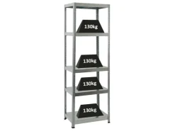PROREGAL Schwerlastregal Steel Eagle HxBxT 180 x 60 x 40 cm Fachlast 130 kg* Kellerregale|Schwerlastregal