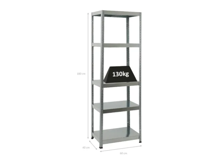 PROREGAL Schwerlastregal Steel Eagle HxBxT 180 x 60 x 40 cm Fachlast 130 kg* Kellerregale|Schwerlastregal