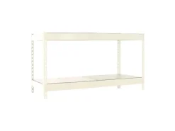PROREGAL Schwerlastregal Mini Metal Yeti Two HxBxT 90 x 120 x 45 cm Fachlast 400 kg Weiß* Regalsysteme