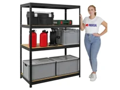 PROREGAL Schwerlastregal Big Elephant HxBxT 160 x 120 x 60 cm Fachlast 200kg Schwarz* Schwerlastregal