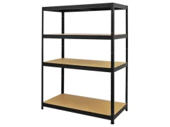 PROREGAL Schwerlastregal Big Elephant HxBxT 160 x 120 x 60 cm Fachlast 200kg Schwarz* Schwerlastregal